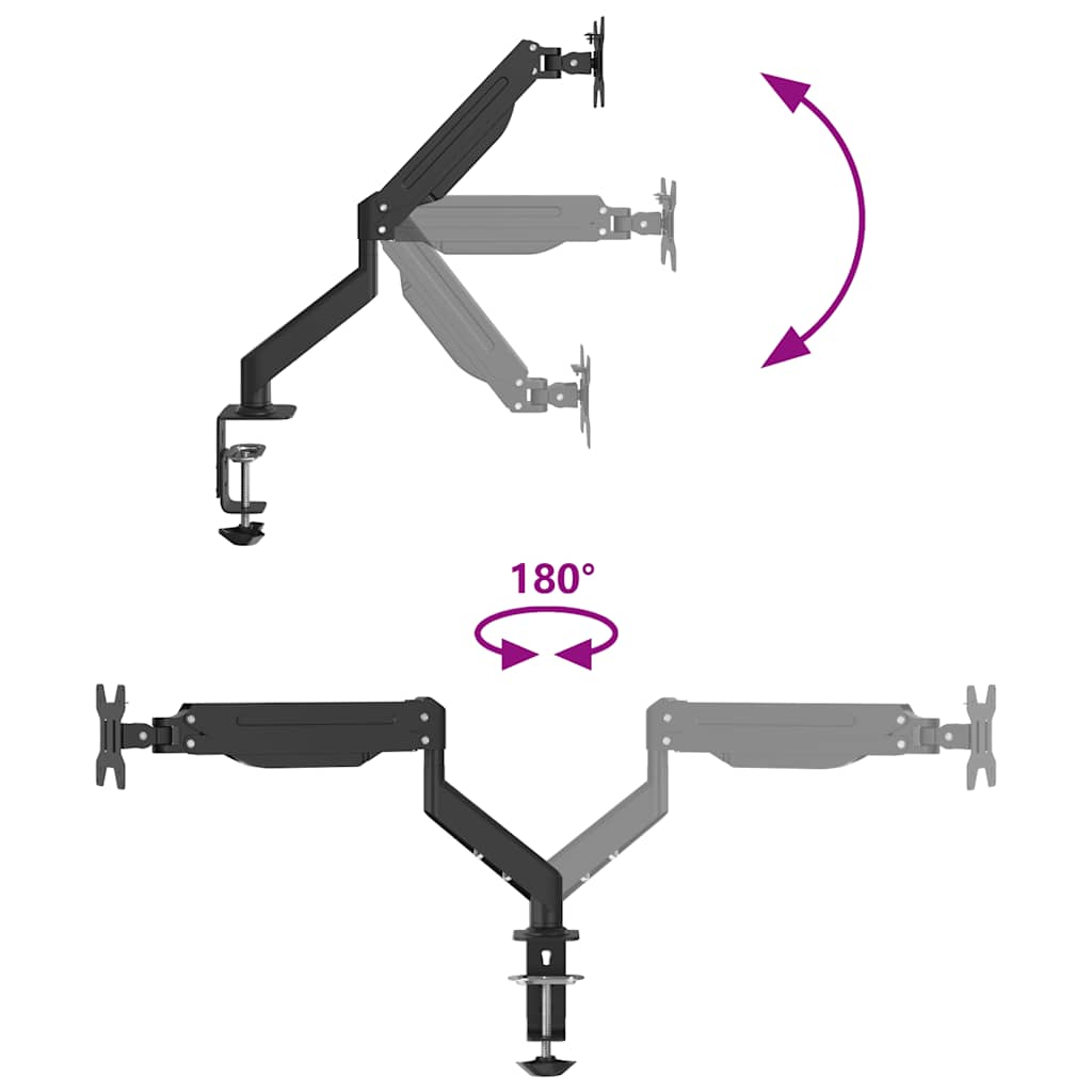 Single Monitor Arm for Max 27 Inch Screen Gas Spring 10 kg
