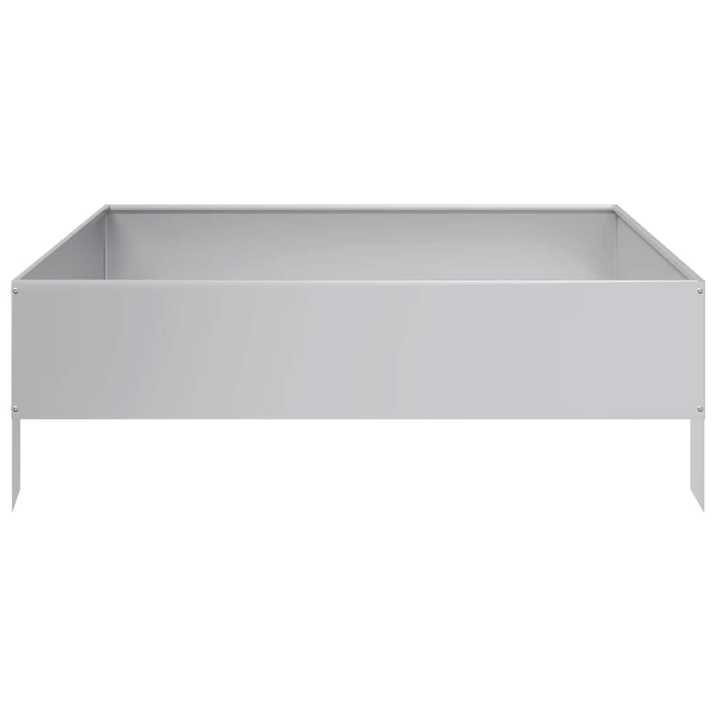 Garden Raised Bed 100x100x33.5 cm Galvanised Steel