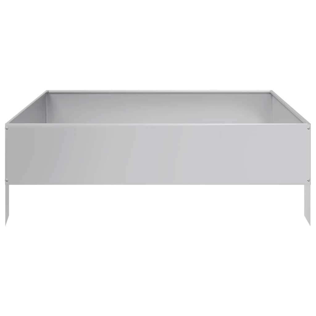 Garden Raised Bed 100x100x33.5 cm Galvanised Steel