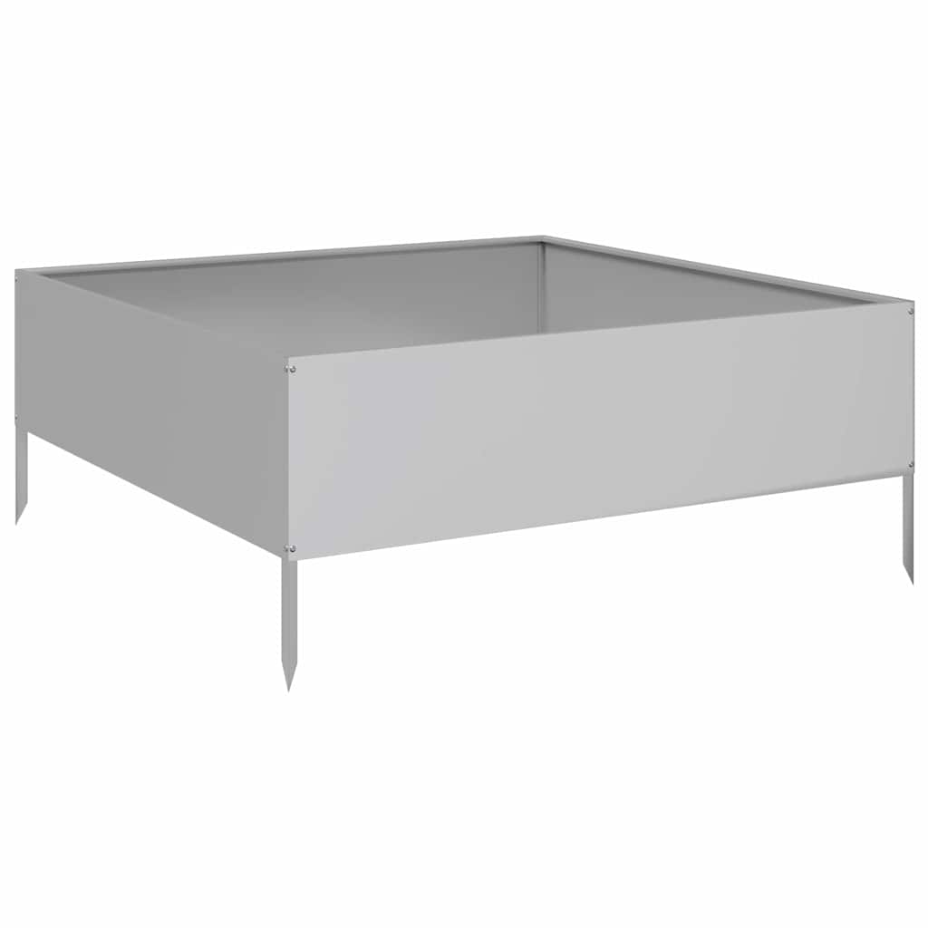 Garden Raised Bed 100x100x25 cm Galvanised Steel