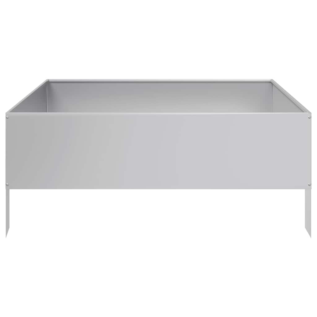 Garden Raised Bed 100x100x25 cm Galvanised Steel