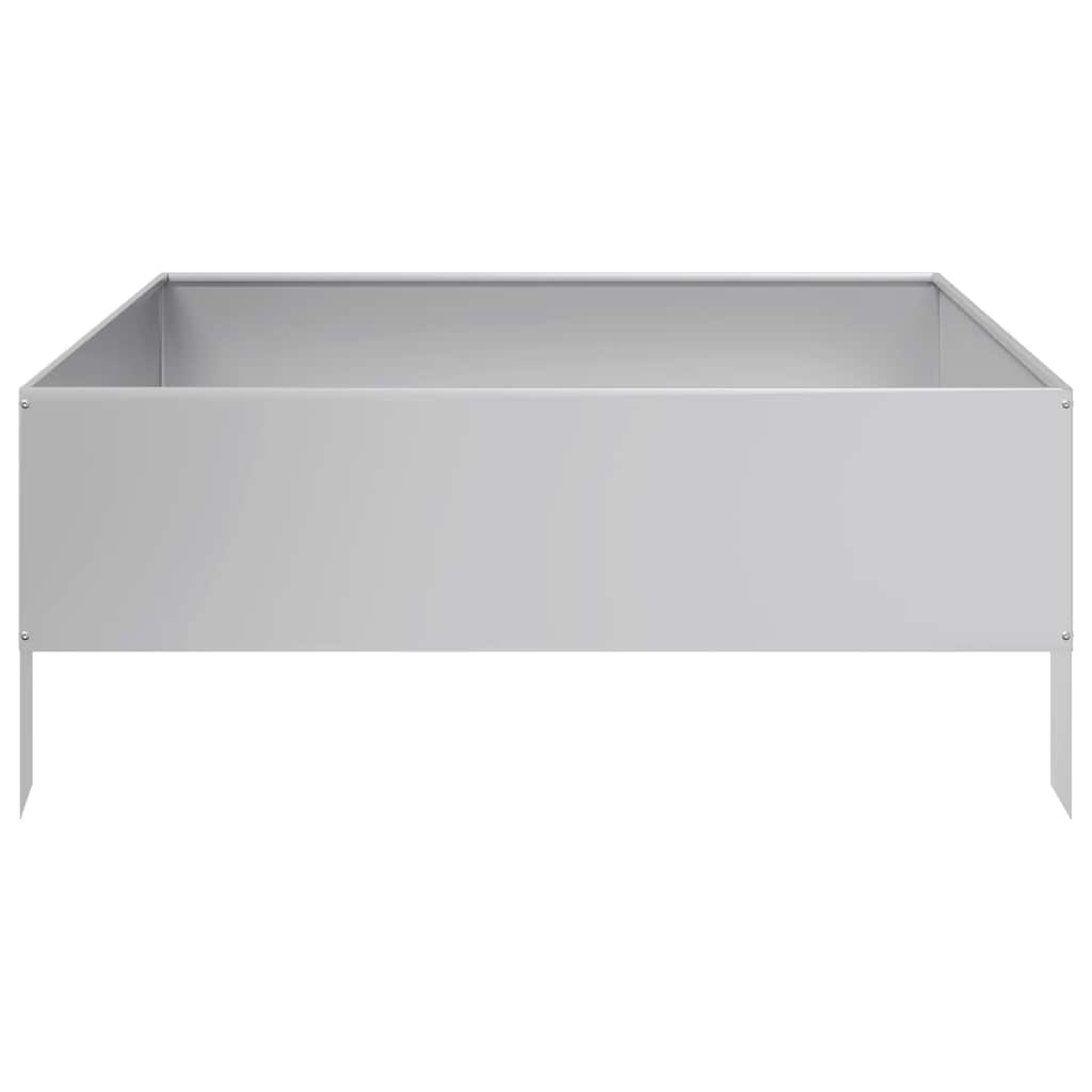 Garden Raised Bed 100x100x25 cm Galvanised Steel
