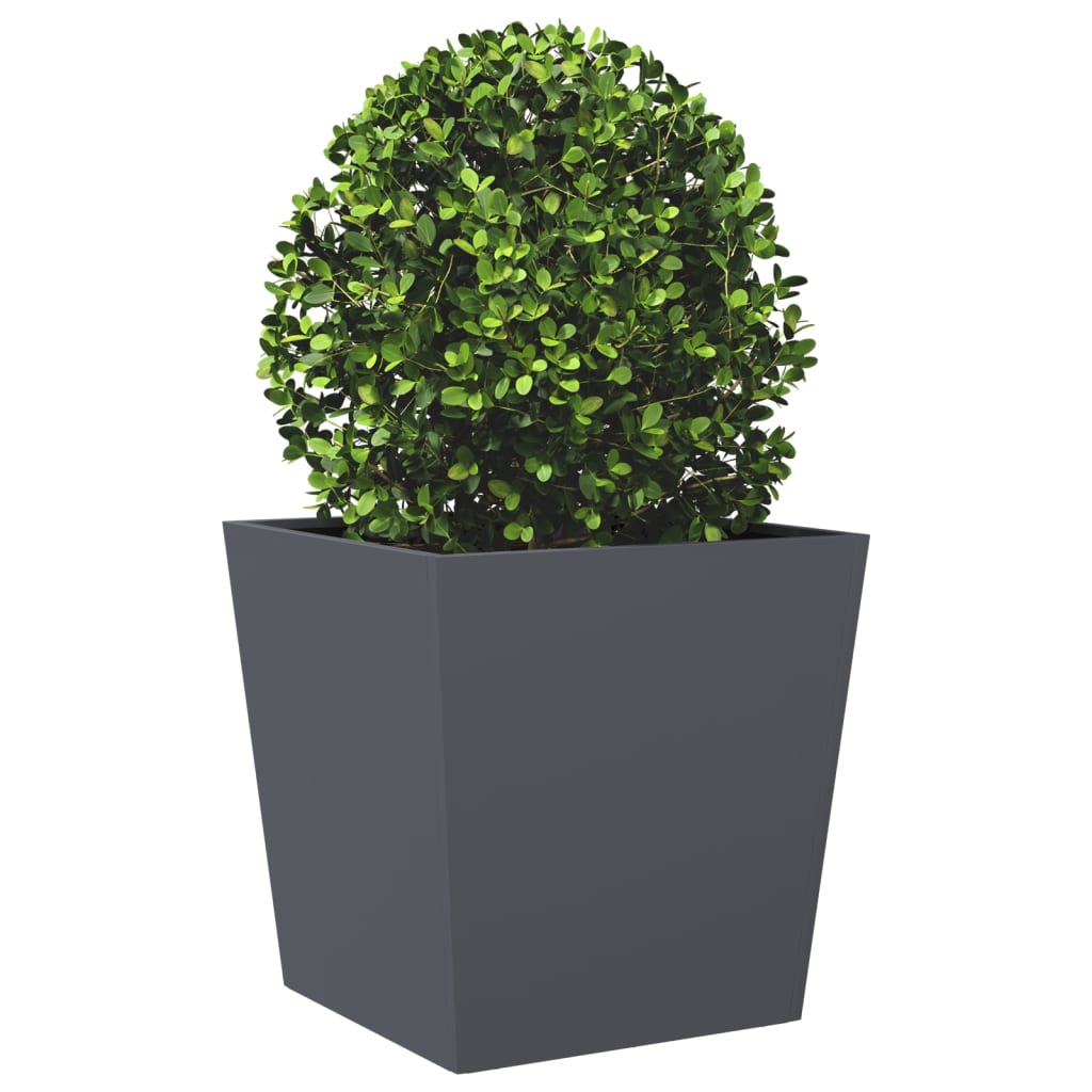 Garden Planters Anthracite 2 pcs 50x50x50 cm Steel