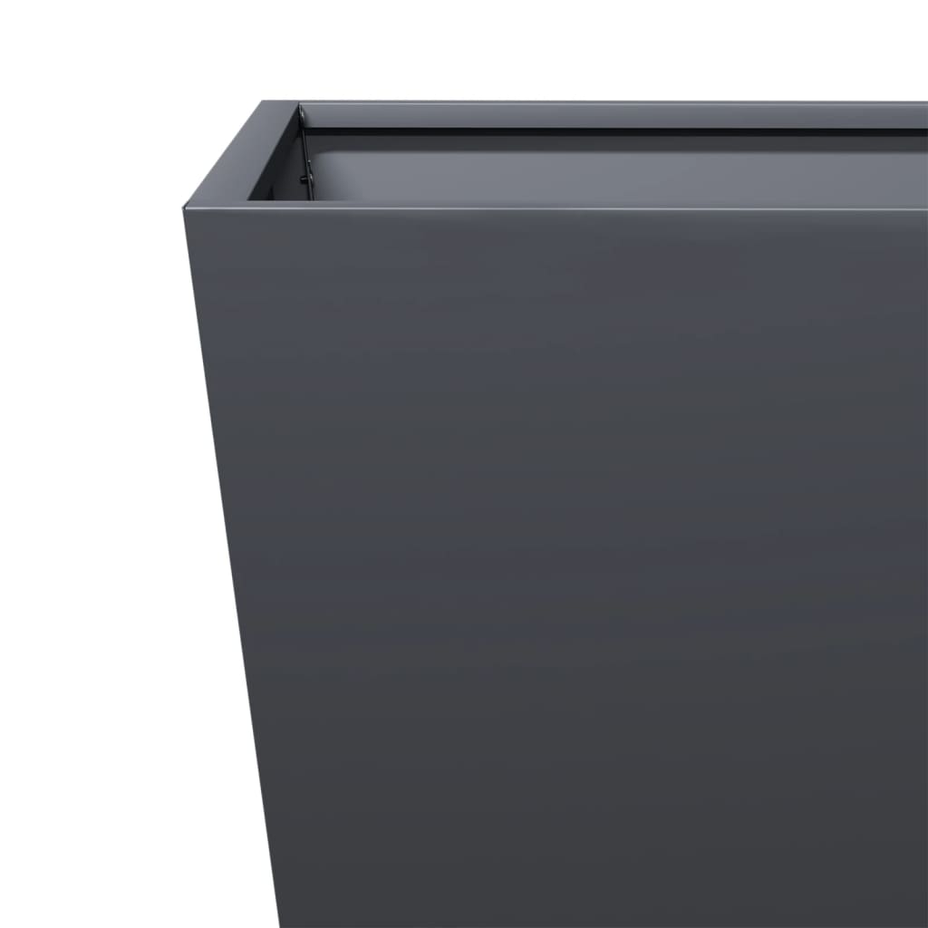 Garden Planters Anthracite 2 pcs 50x50x50 cm Steel