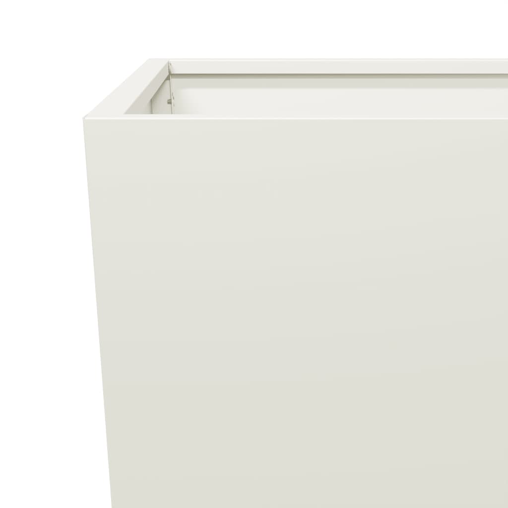 Garden Planter White 45x45x75 cm Steel