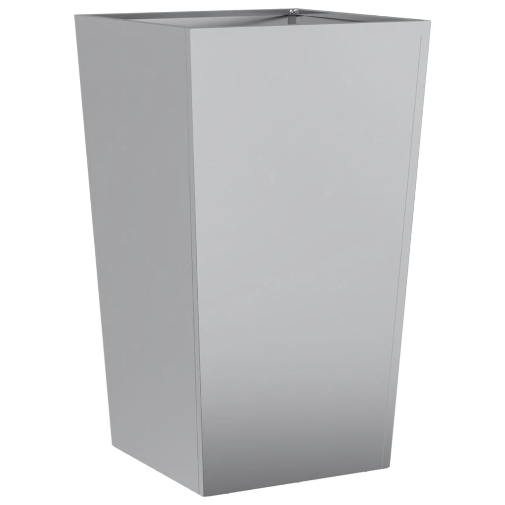 Garden Planters 45x45x75 cm 2 pcs Galvanised Steel