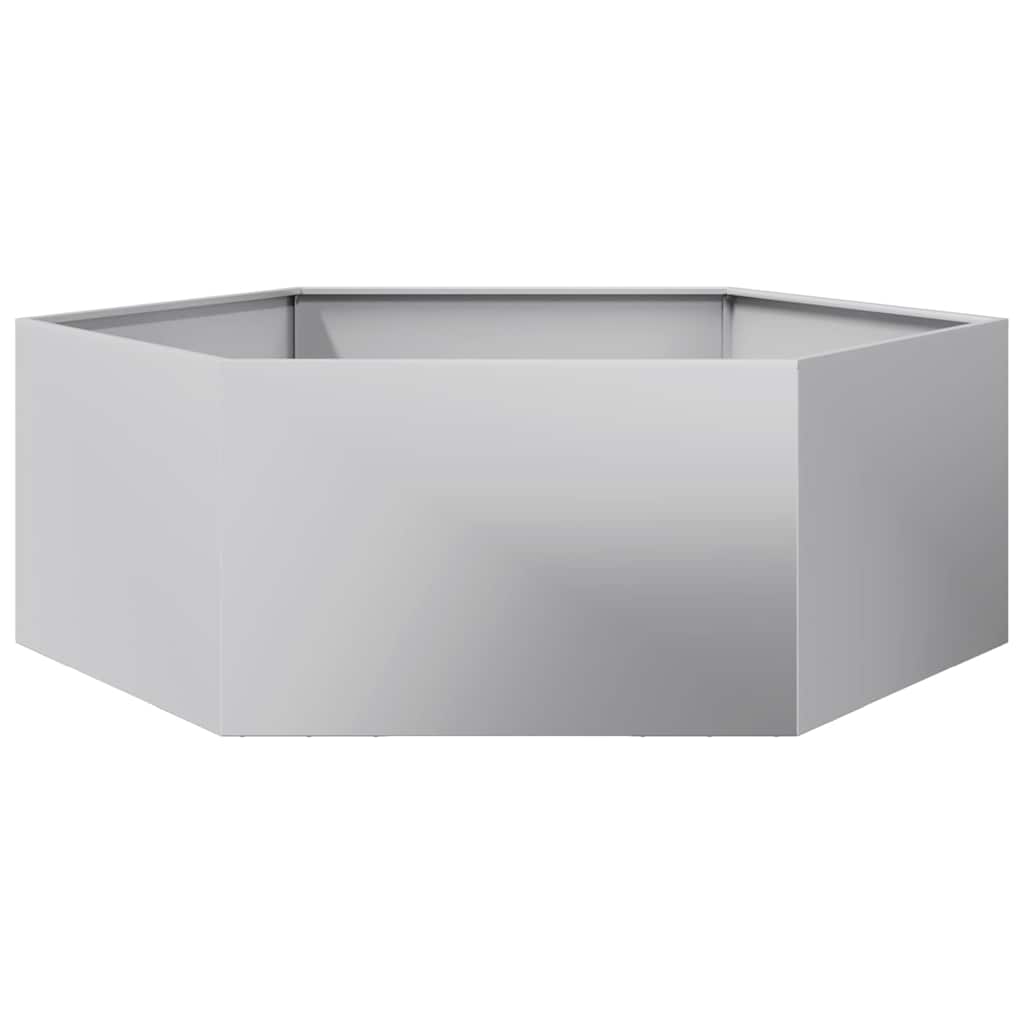 Garden Planter Hexagon 138x120x45 cm Galvanized Steel