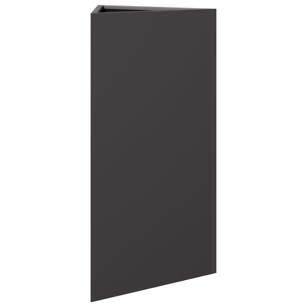 Garden Planters 2 pcs Black Triangular 40x34.5x70 cm Steel