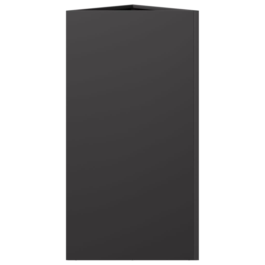 Garden Planters 2 pcs Black Triangular 40x34.5x70 cm Steel
