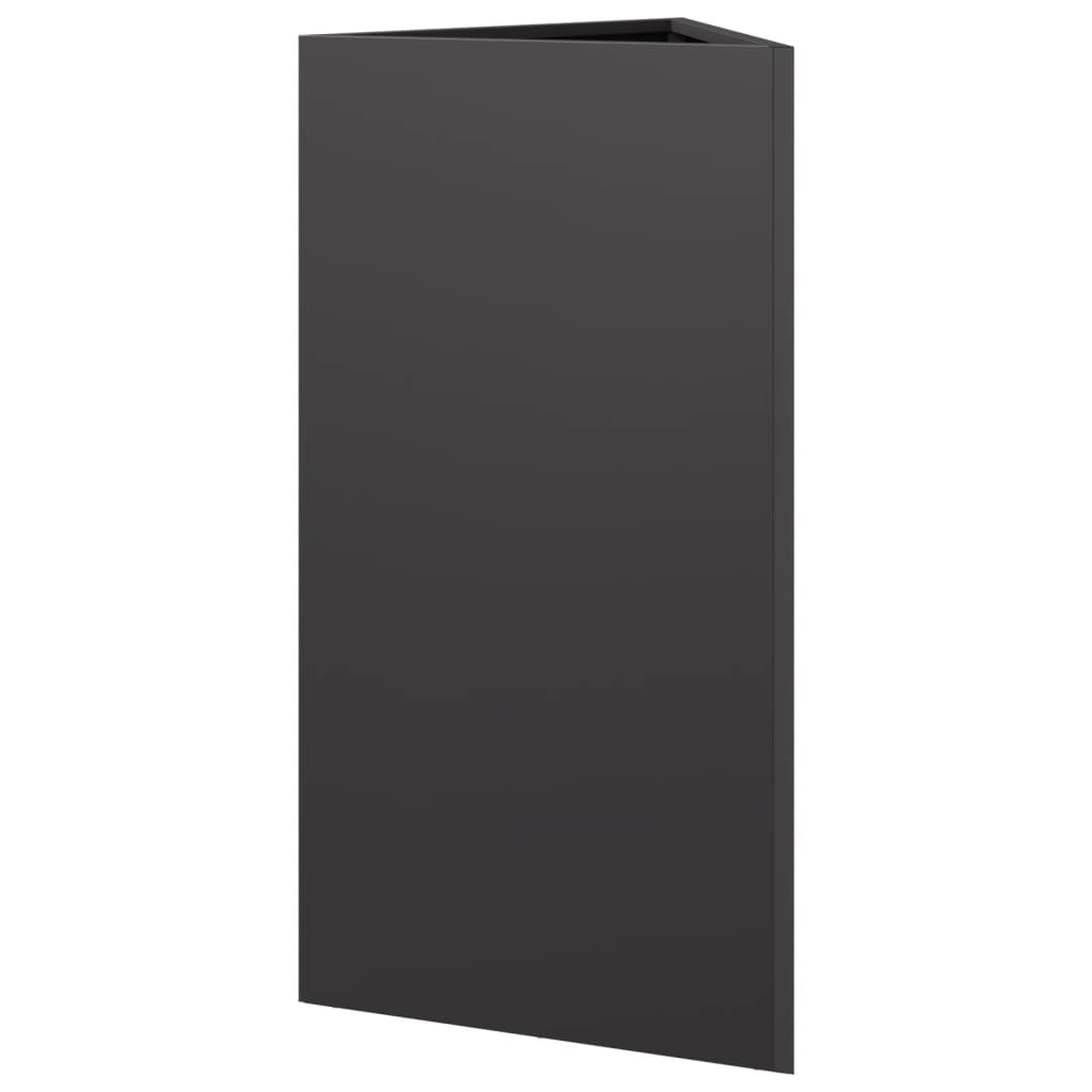 Garden Planters 2 pcs Black Triangular 40x34.5x70 cm Steel