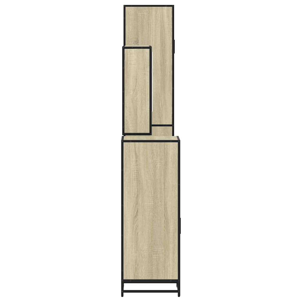 4 Piece Bathroom Furniture Set Sonoma Oak Engineered Wood