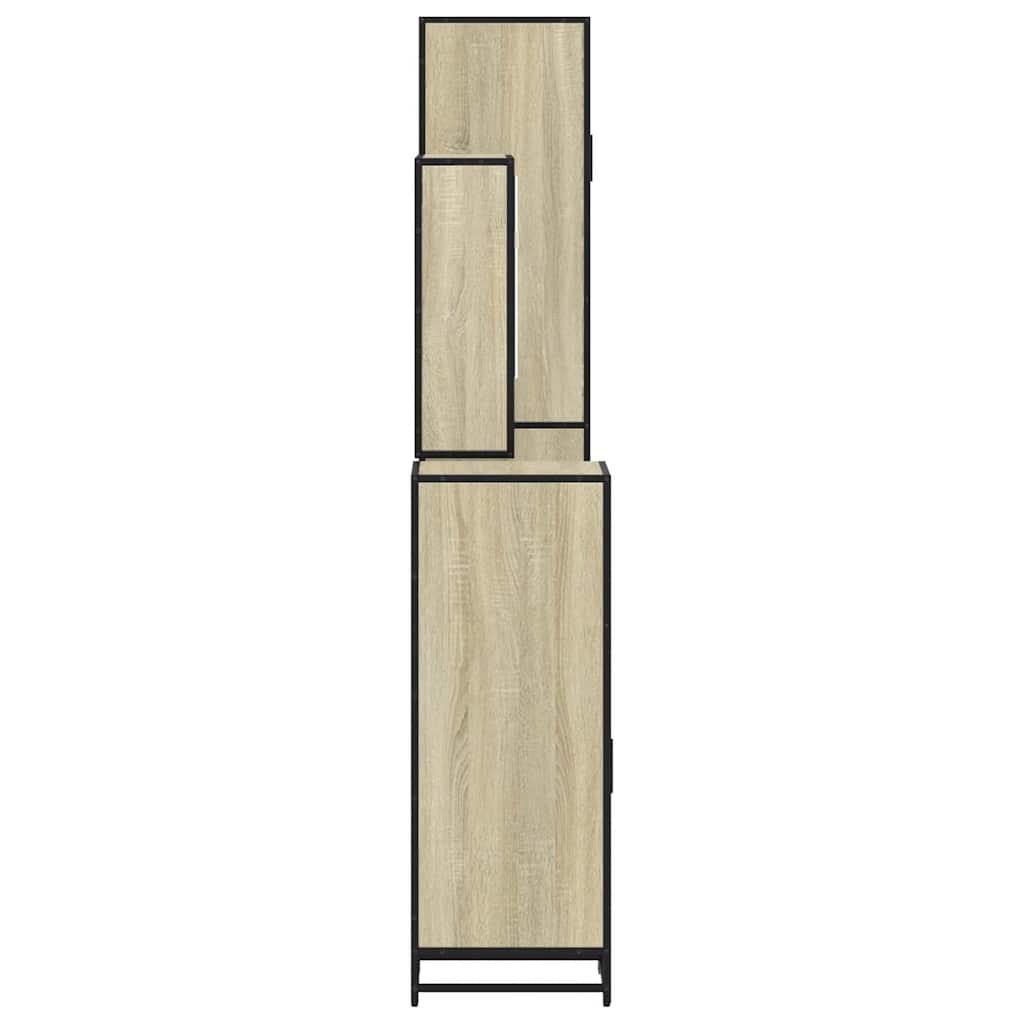 4 Piece Bathroom Furniture Set Sonoma Oak Engineered Wood
