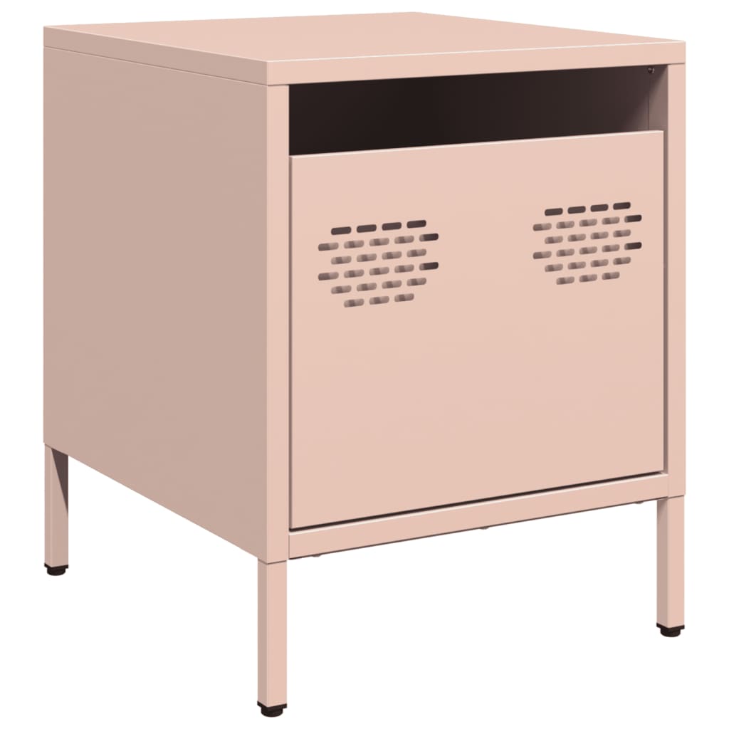 Bedside Cabinet Pink 35x39x43.5 cm Steel