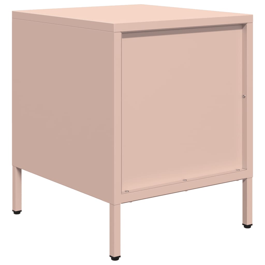 Bedside Cabinet Pink 35x39x43.5 cm Steel