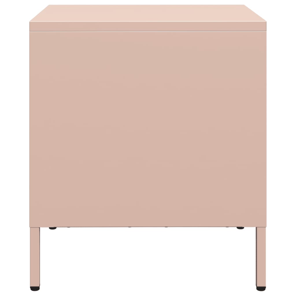 Bedside Cabinets 2 pcs Pink 35x39x43.5 cm Steel