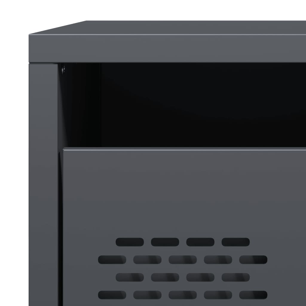 Bedside Cabinet Anthracite 35x39x43.5 cm Steel