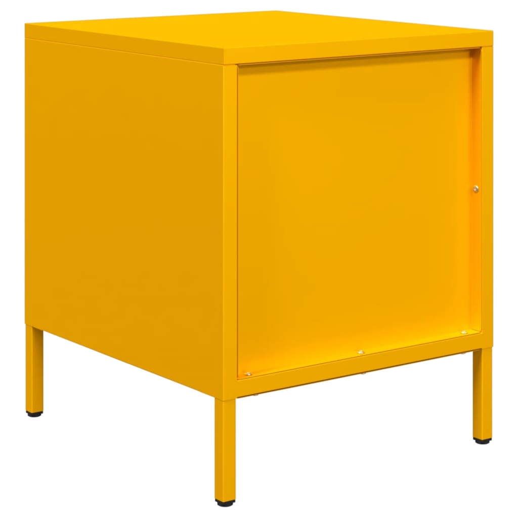 Bedside Cabinets 2 pcs Mustard Yellow 35x39x43.5 cm Steel