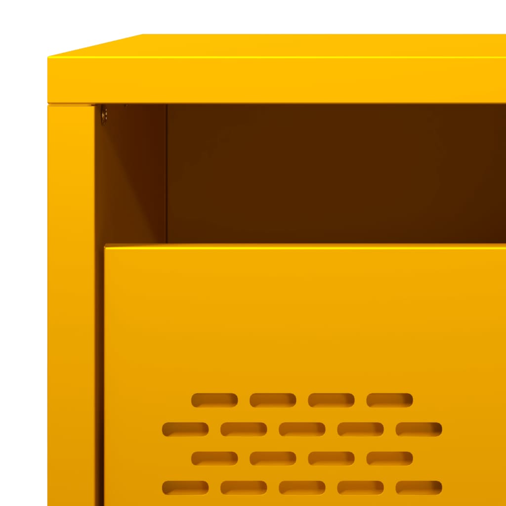 Bedside Cabinets 2 pcs Mustard Yellow 35x39x43.5 cm Steel