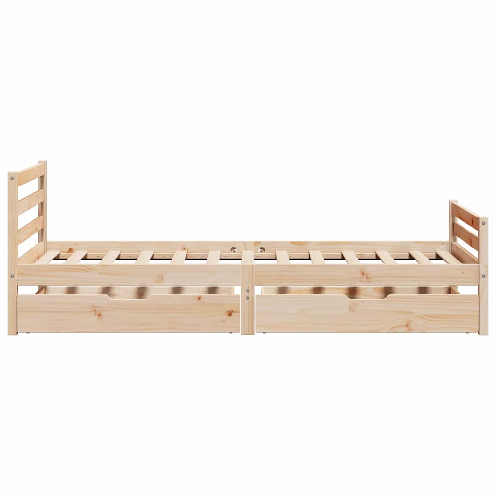 Bed Frame without Mattress 90x200 cm Solid Wood Pine