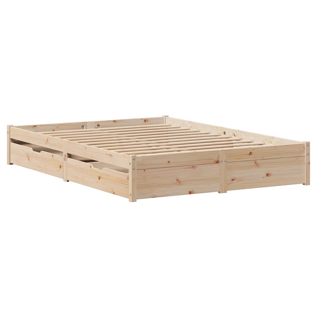 Bed Frame without Mattress 160x200 cm Solid Wood Pine