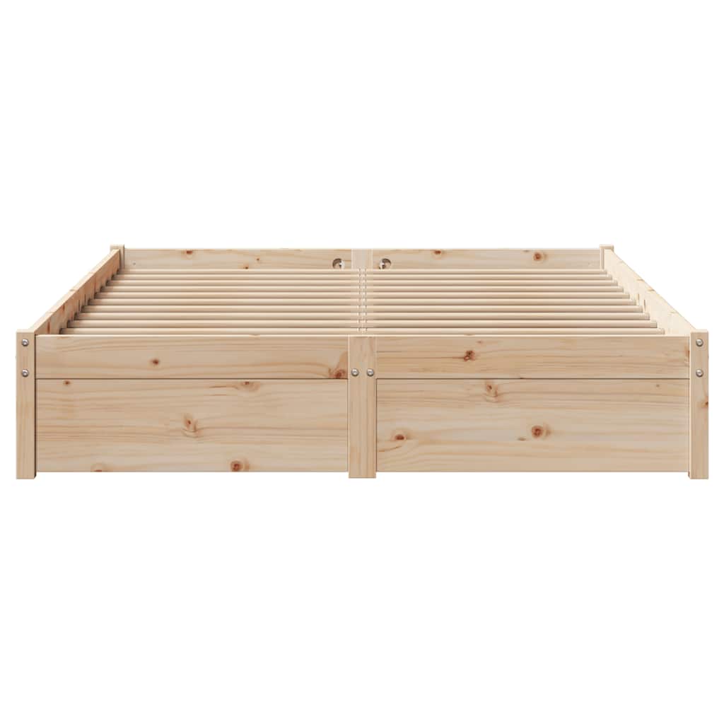 Bed Frame without Mattress 160x200 cm Solid Wood Pine