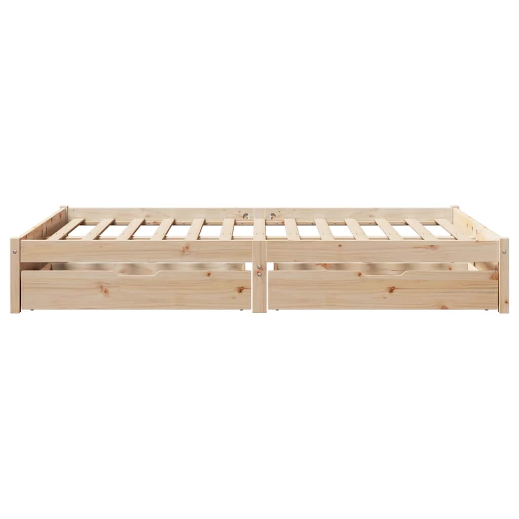 Bed Frame without Mattress 160x200 cm Solid Wood Pine