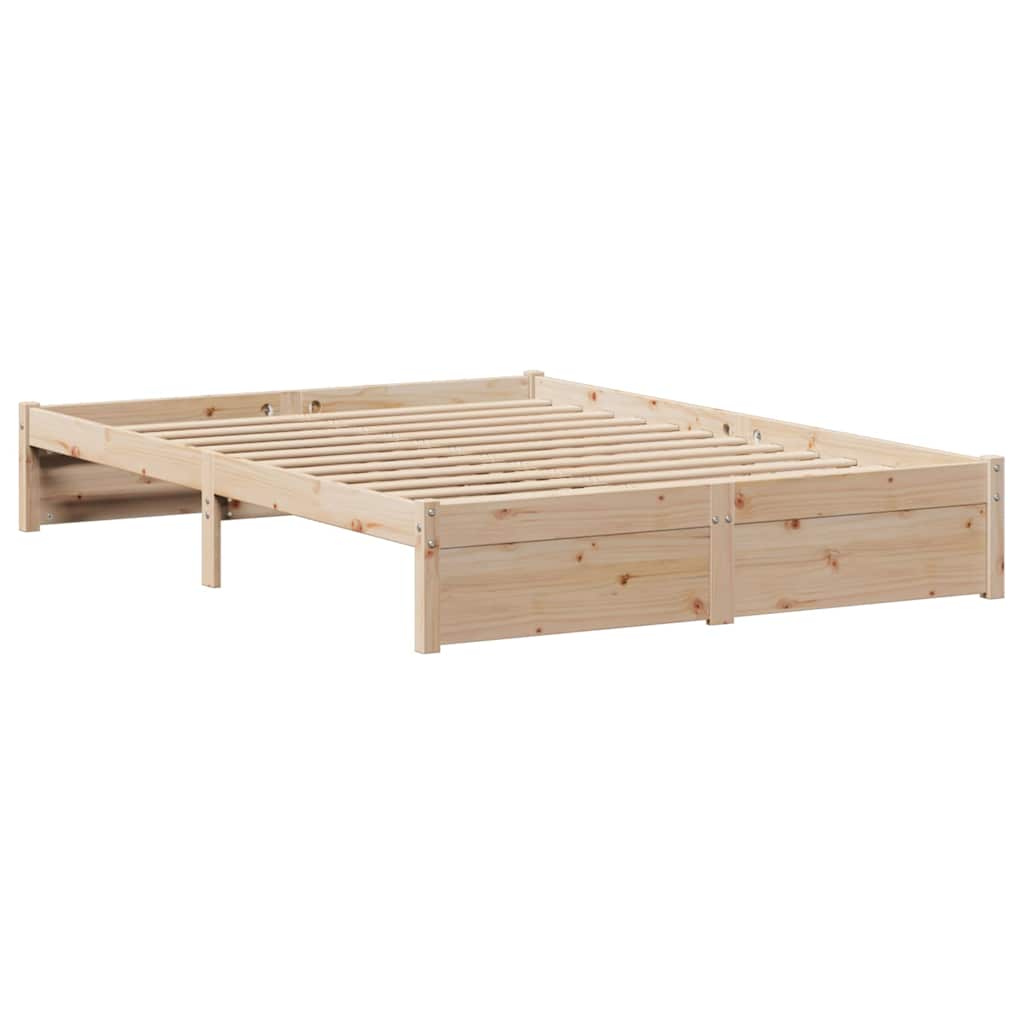 Bed Frame without Mattress 160x200 cm Solid Wood Pine