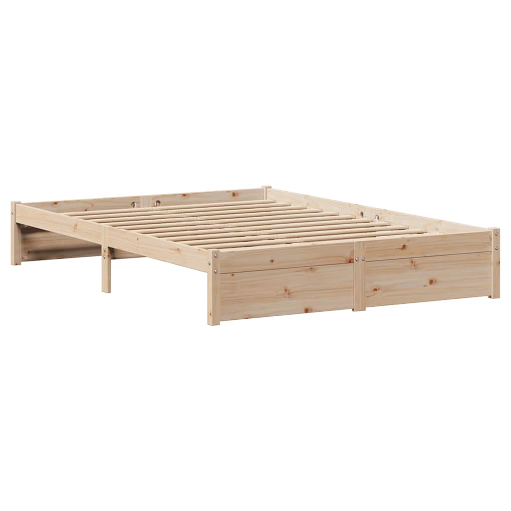 Bed Frame without Mattress 160x200 cm Solid Wood Pine