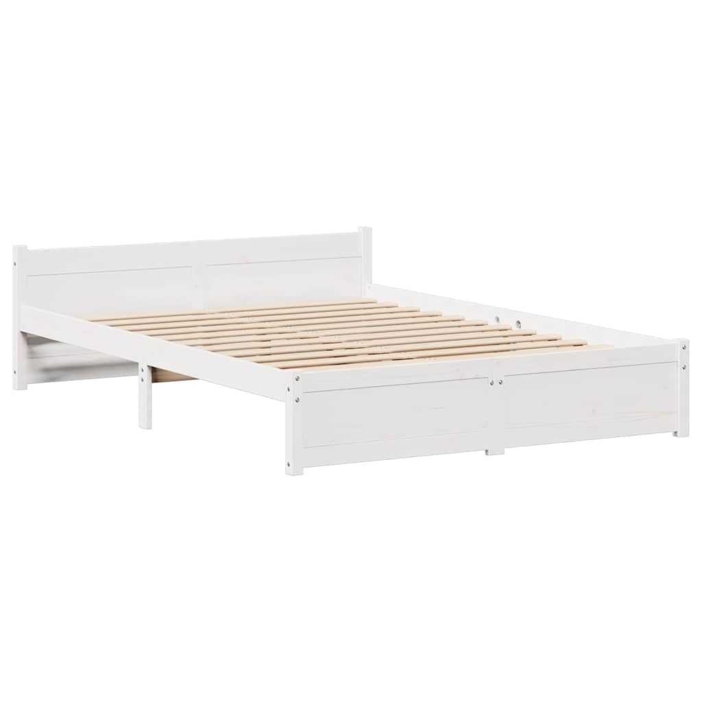 Bed Frame without Mattress White 100x200 cm Solid Wood Pine