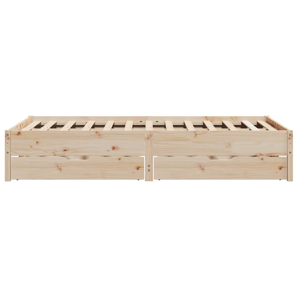 Bed Frame without Mattress 150x200 cm King Size Solid Wood Pine