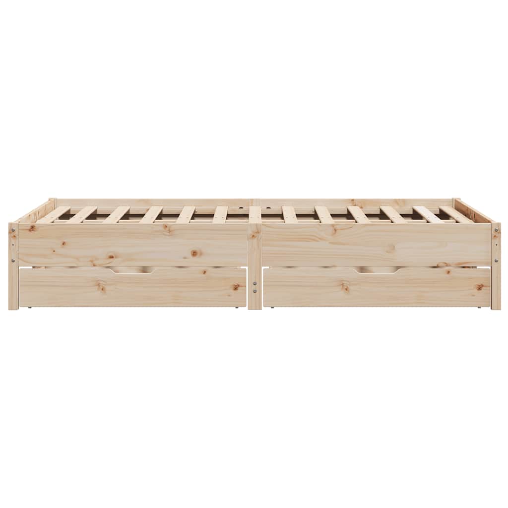 Bed Frame without Mattress 140x200 cm Solid Wood Pine