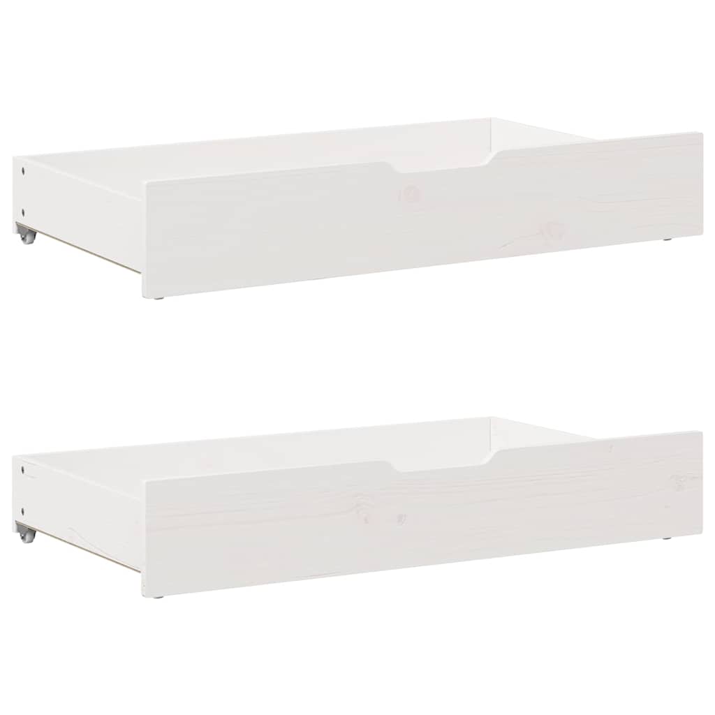 Kids Bed Frame with Drawers without Mattress 90x200 cm Solid Wood