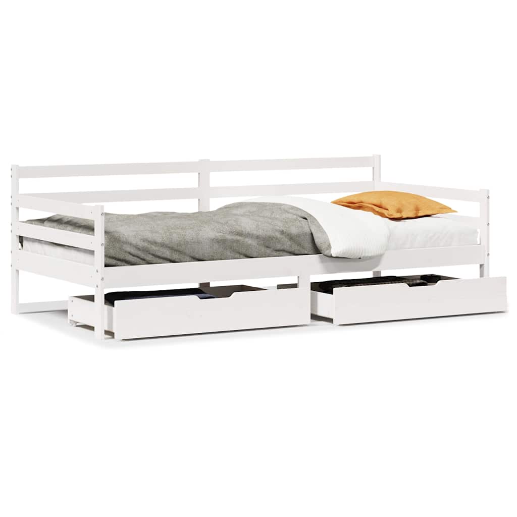 Daybed with Drawers without Mattress 80x200 cm Solid Wood