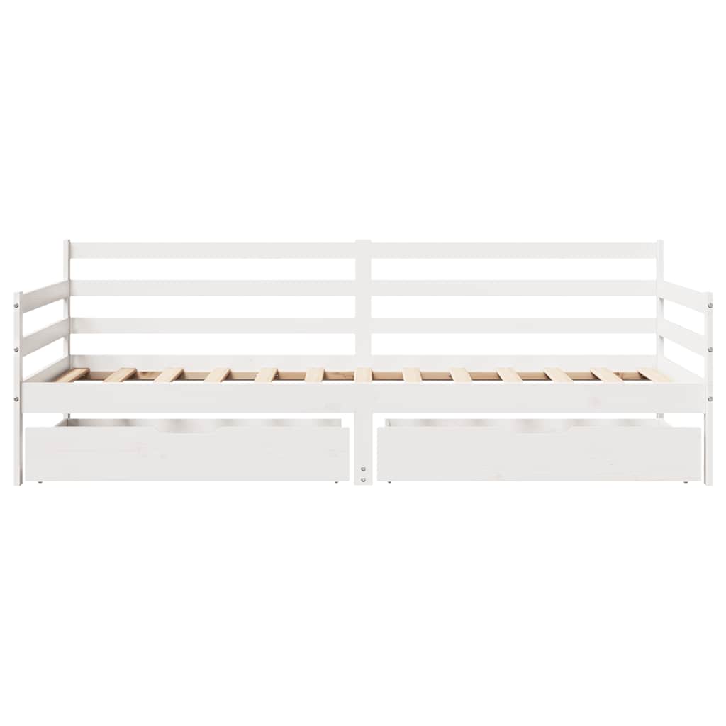 Daybed with Drawers without Mattress 80x200 cm Solid Wood