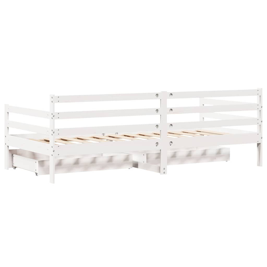 Daybed with Drawers without Mattress 80x200 cm Solid Wood
