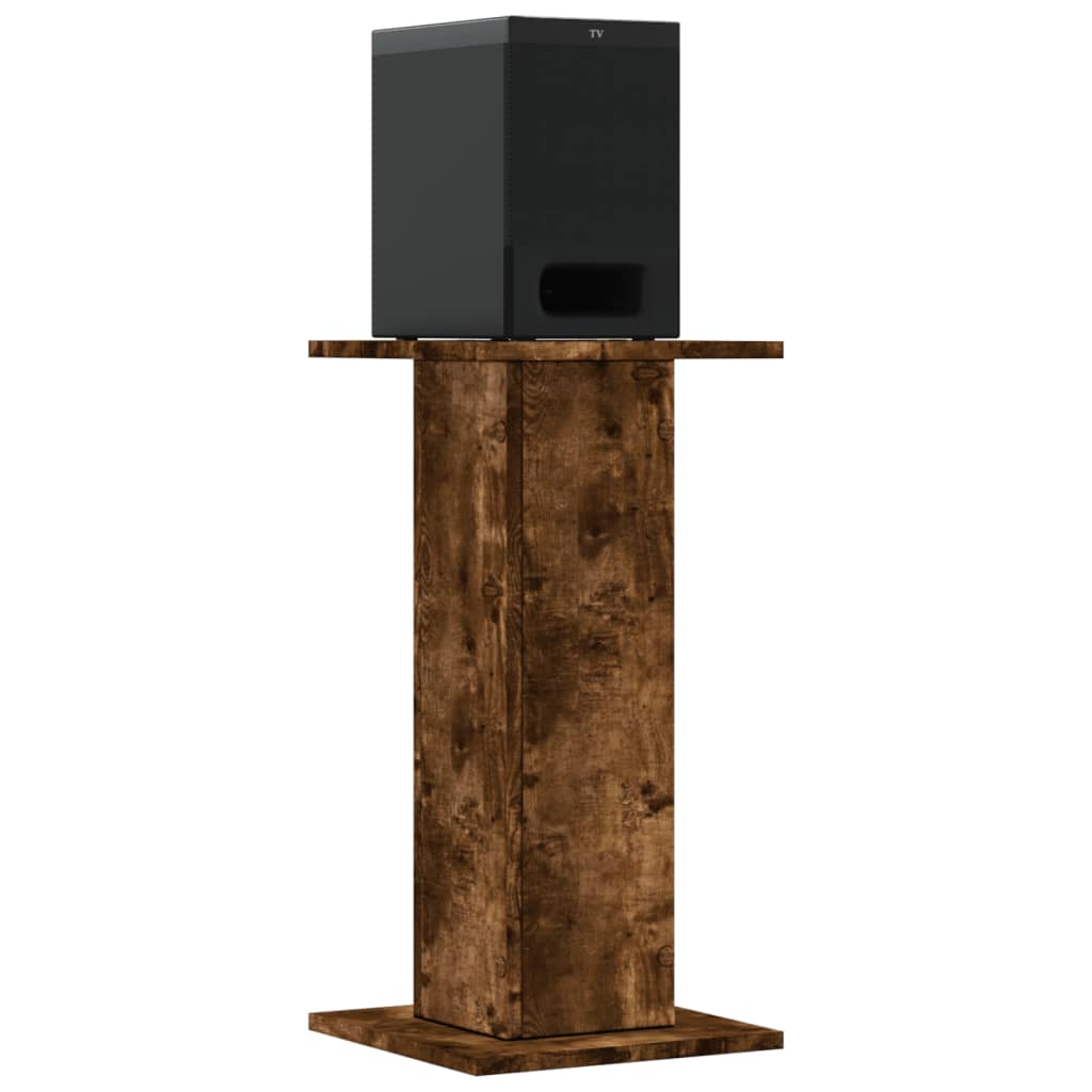 Speaker Stands 2 pcs Smoked Oak 30x30x60 cm Engineered Wood