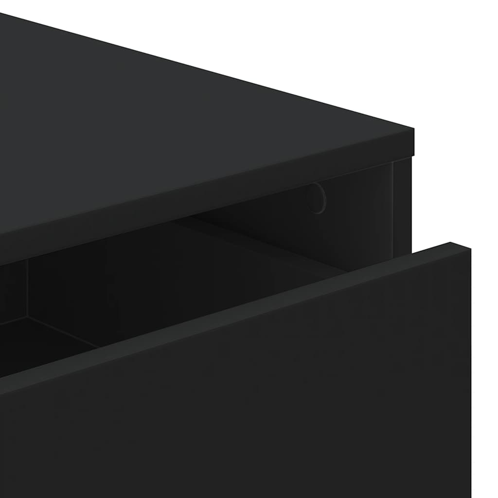 Corner Chest of Drawers Black 60x41x76 cm Engineered Wood