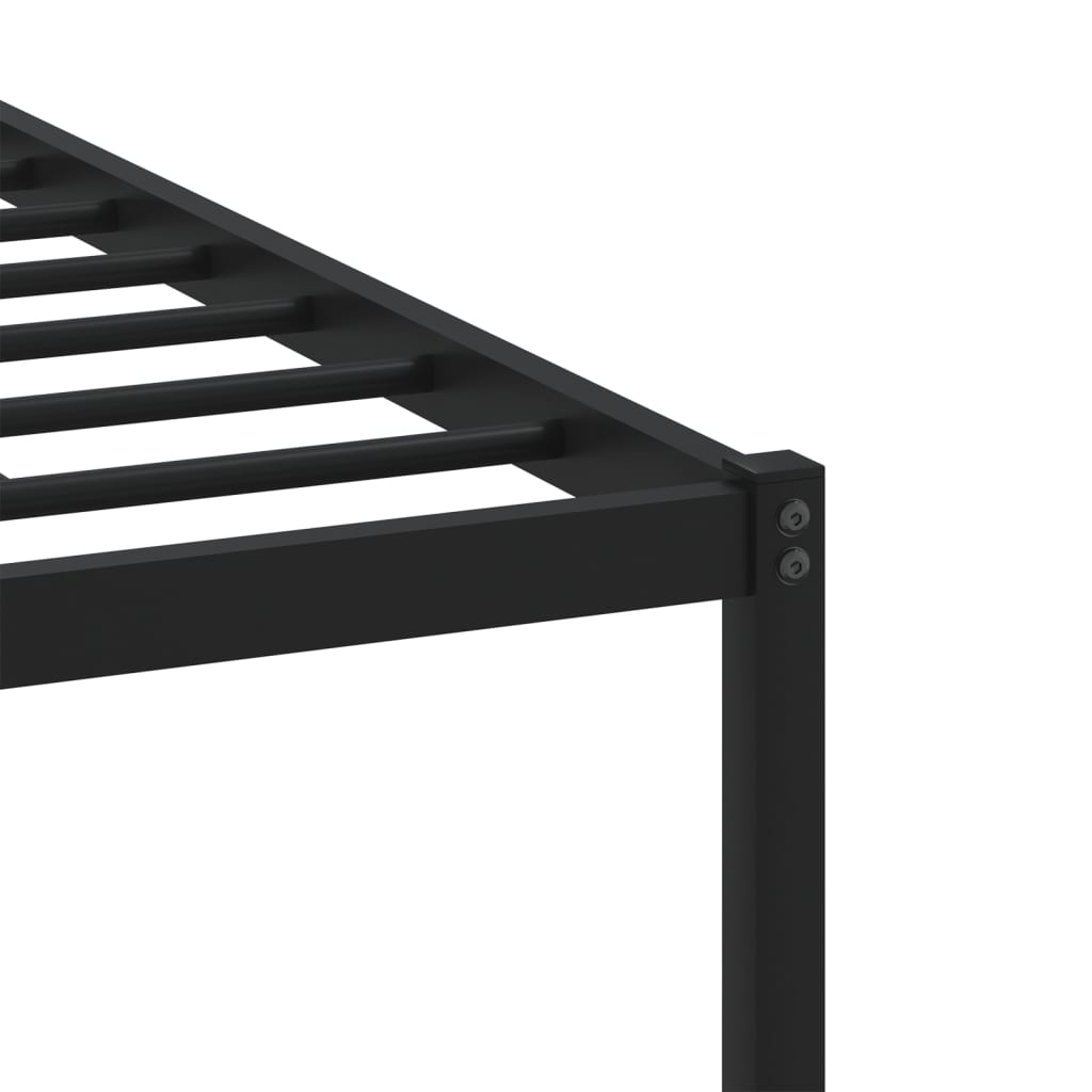 Metal Bed Frame without Mattress Sonoma Oak 120x200 cm