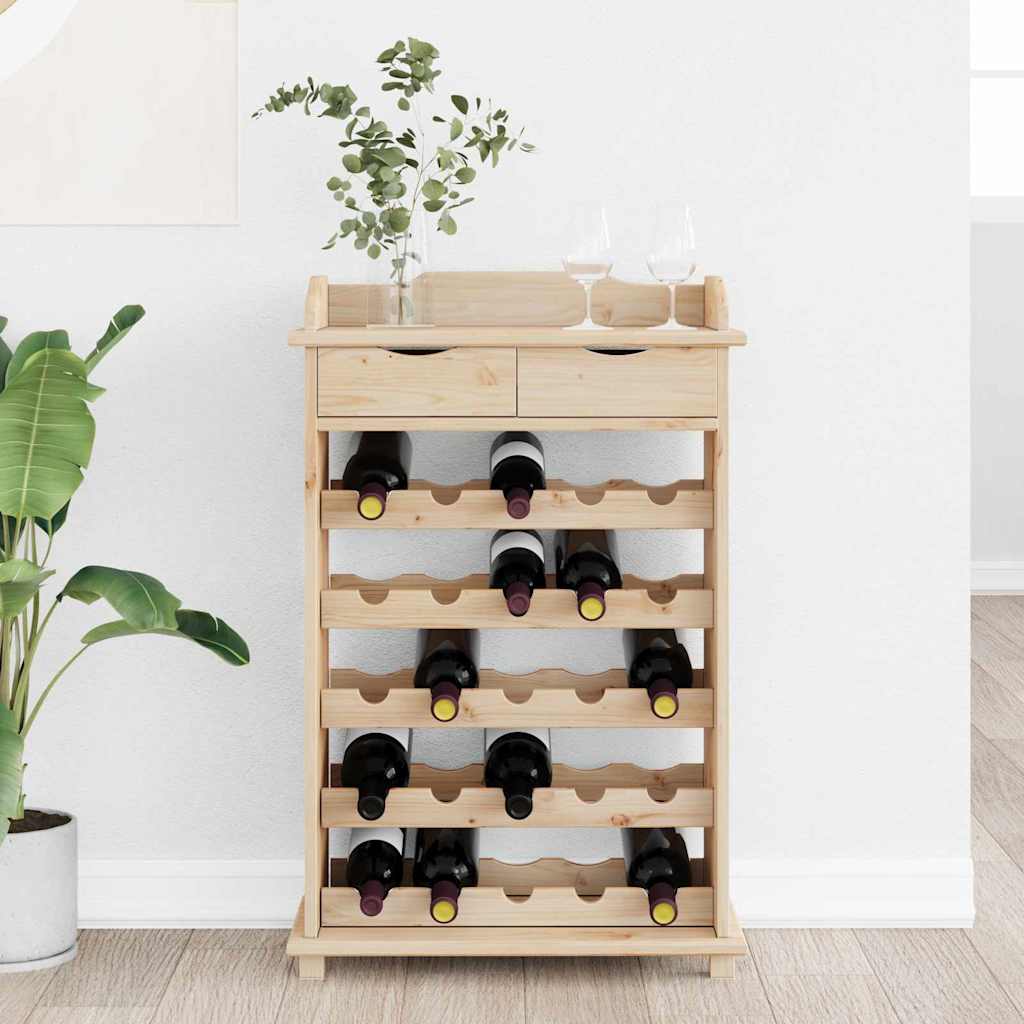 Wine Rack Brown 90 x 60 x 30 cm Solid pine wood