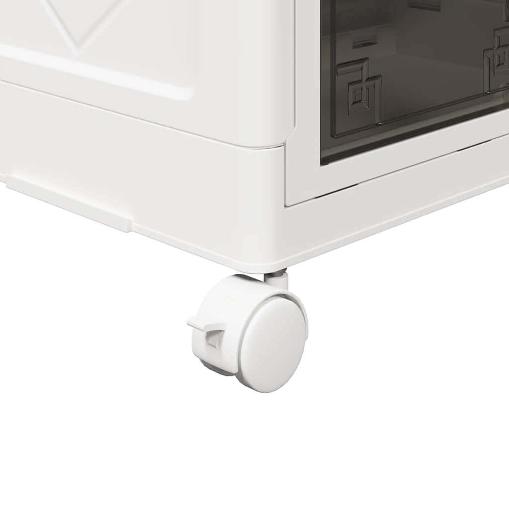 Stackable Storage Box with Wheels 5-Tier 75 L 64x40x179 cm