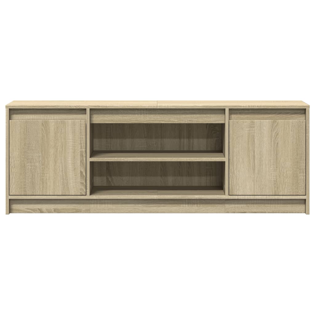 TV Cabinet with LED Sonoma Oak 139.5x34x50 cm Engineered Wood