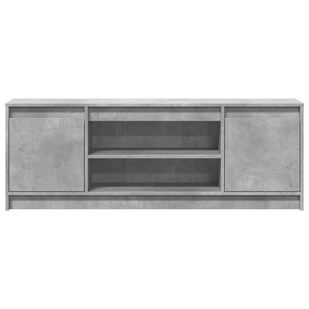 TV Cabinet with LED Concrete Grey 139.5x34x50 cm Engineered Wood