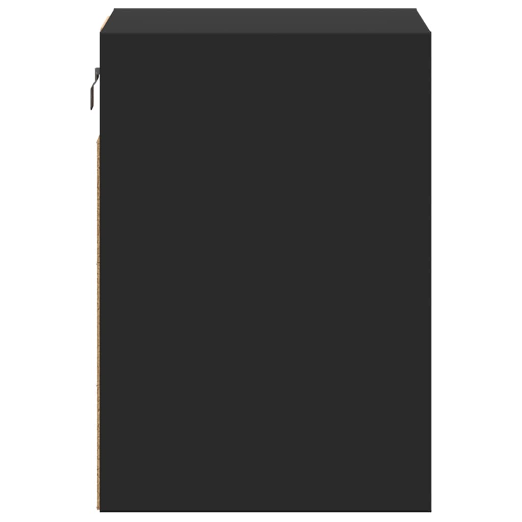 TV Wall Cabinets with LED Lights 2 pcs Black 41x31x45 cm
