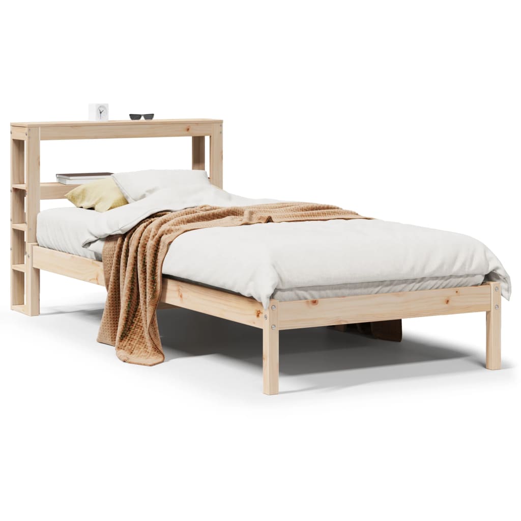 Bed Frame without Mattress 75x190 cm Small Single Solid Wood Pine