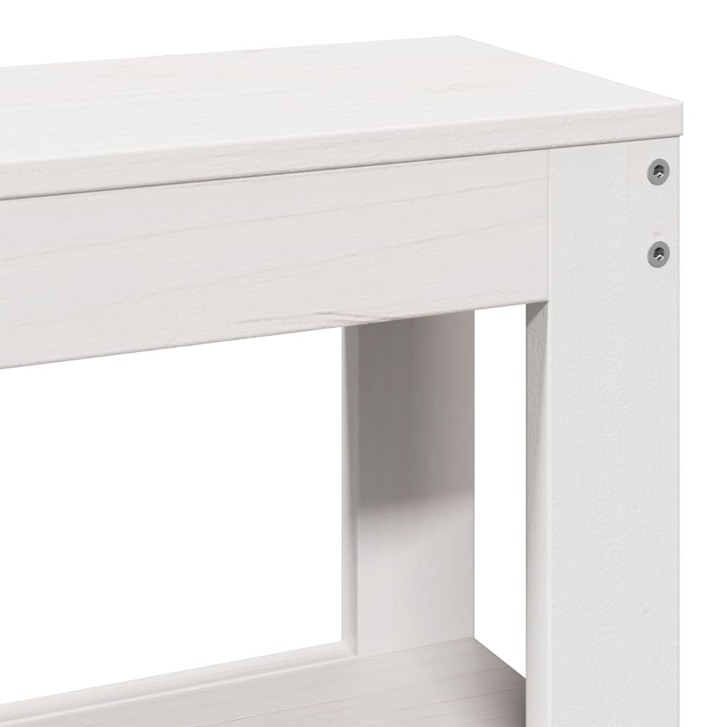Bed Frame without Mattress White 120x200 cm Solid Wood Pine