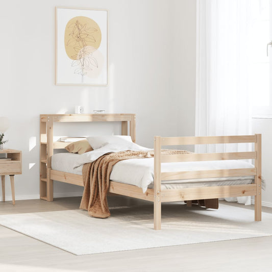 Bed Frame without Mattress 75x190 cm Small Single Solid Wood Pine