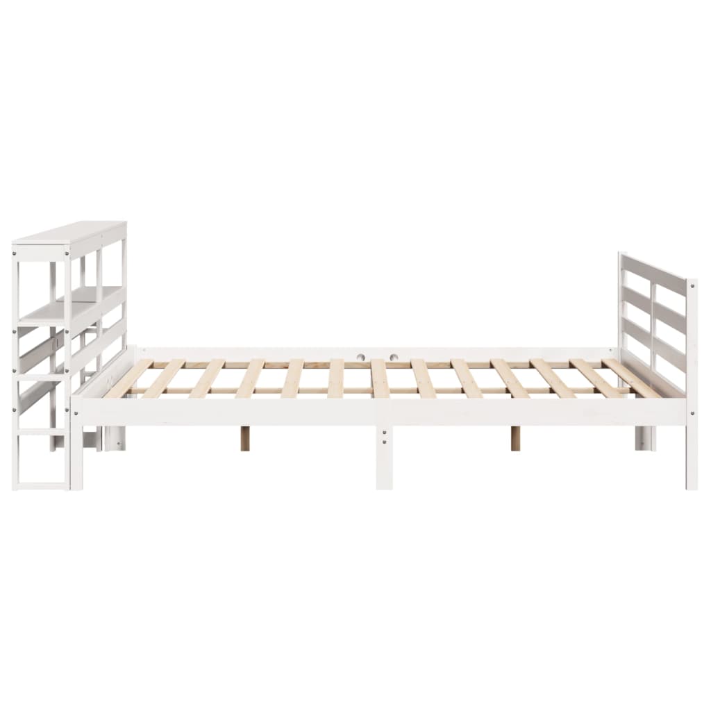 Bed Frame without Mattress White 180x200 cm Super King Solid Wood Pine