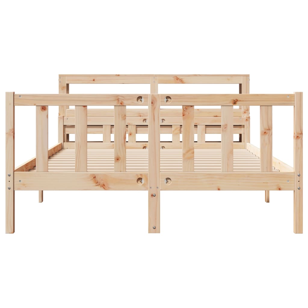 Bed Frame without Mattress 120x190 cm Small Double Solid Wood Pine