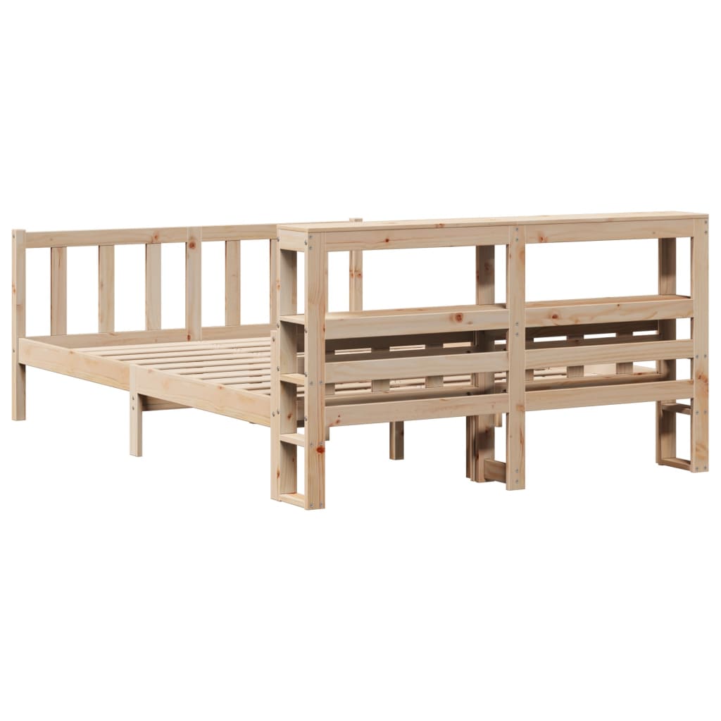 Bed Frame without Mattress 120x190 cm Small Double Solid Wood Pine