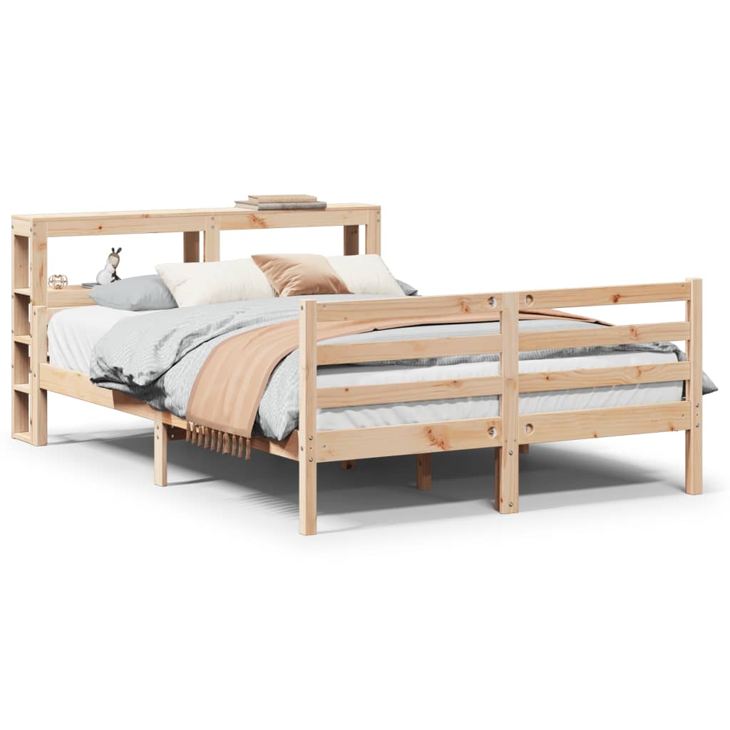 Bed Frame with Headboard without Mattress 140x190 cm
